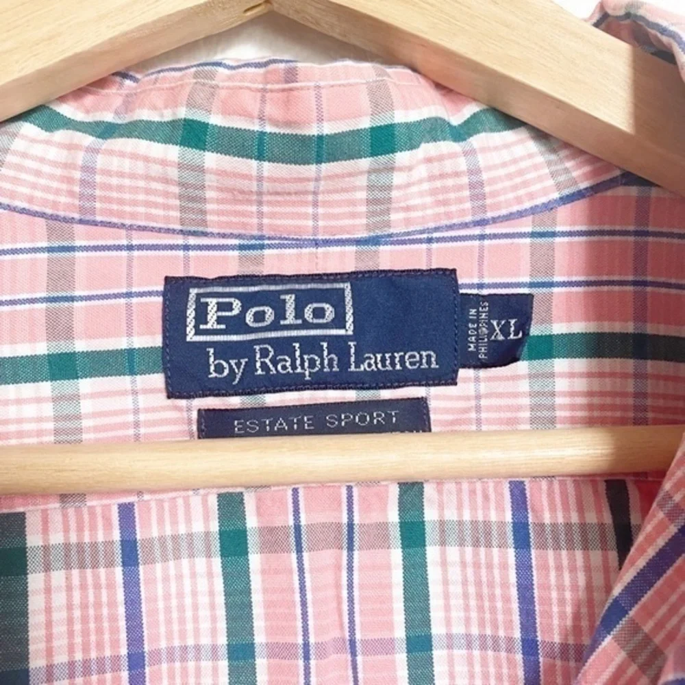 Polo Raplh Lauren Men’s plaid button down shirt spring casual shirt XL